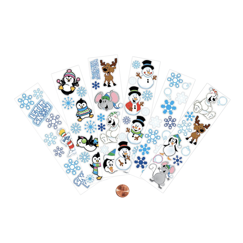 Bulk Winter Sticker Sheets (100/package) 8?› each