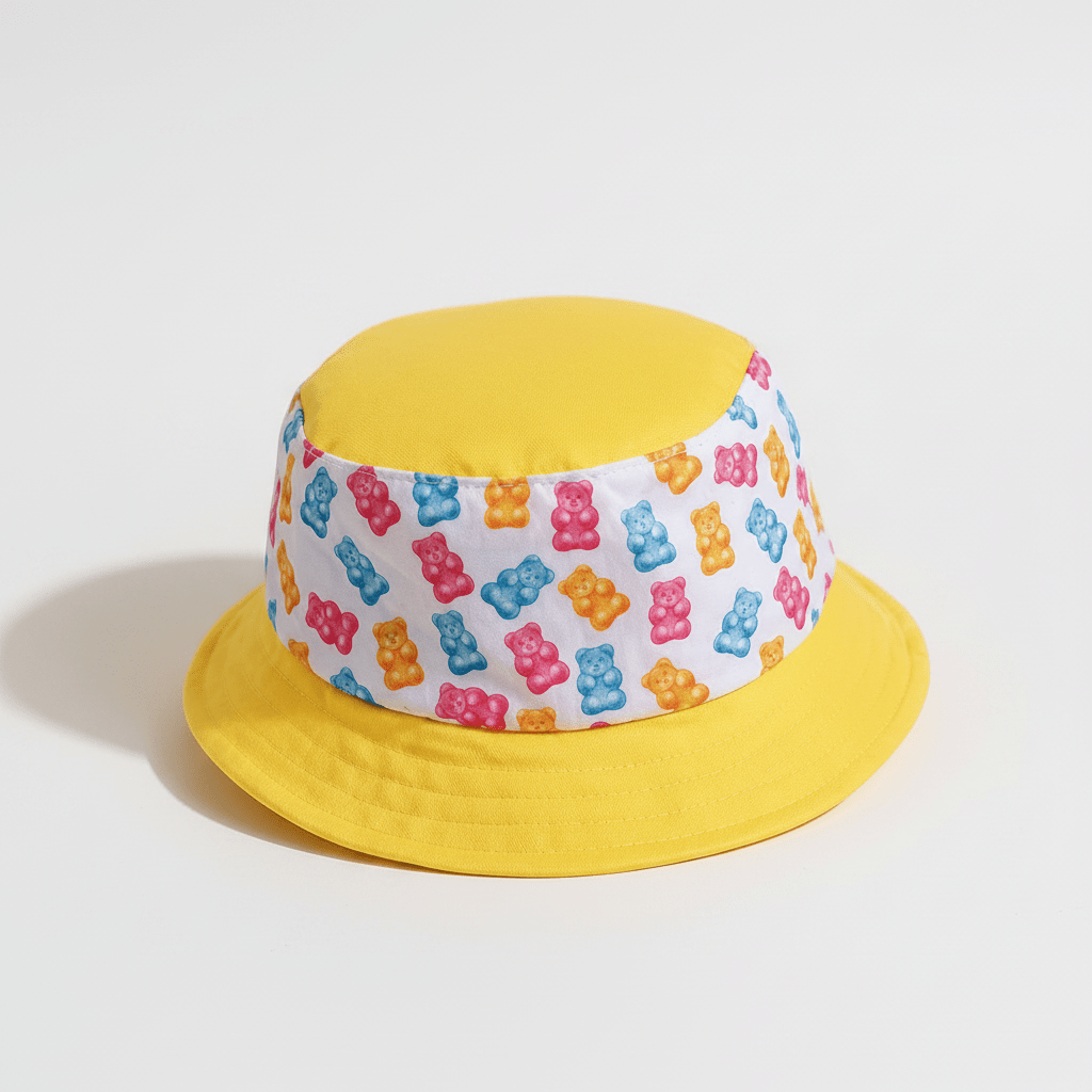 Candy Critters Yellow Gummy Bear Bucket Hat for Kids