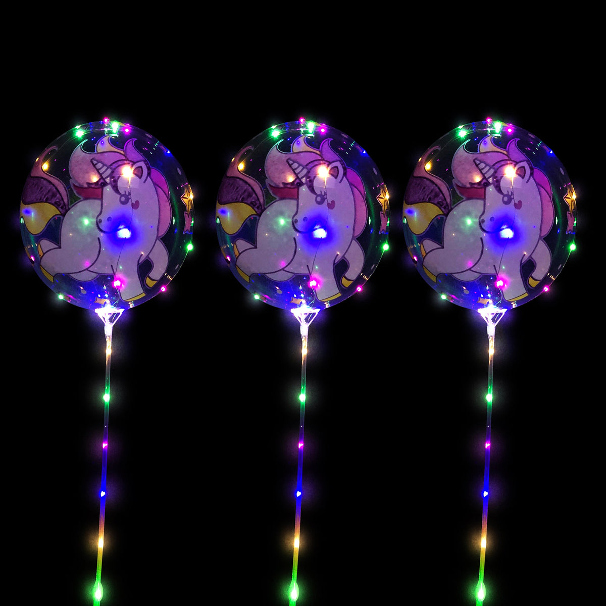 Led unicorn Printed Balloon
