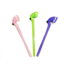 10" Slime Sherlock Pipe with Round White Line Art