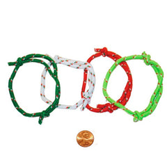 Christmas Colored Rope Bracelets (72/package) 13?› each