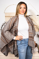 SALE! Be Clever Denver Dusk Ruana, Brown