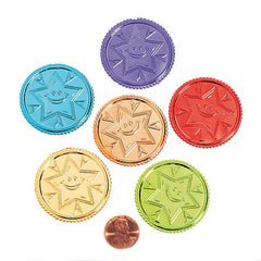 Bright Colors Star Coins (144/package) 5?› each
