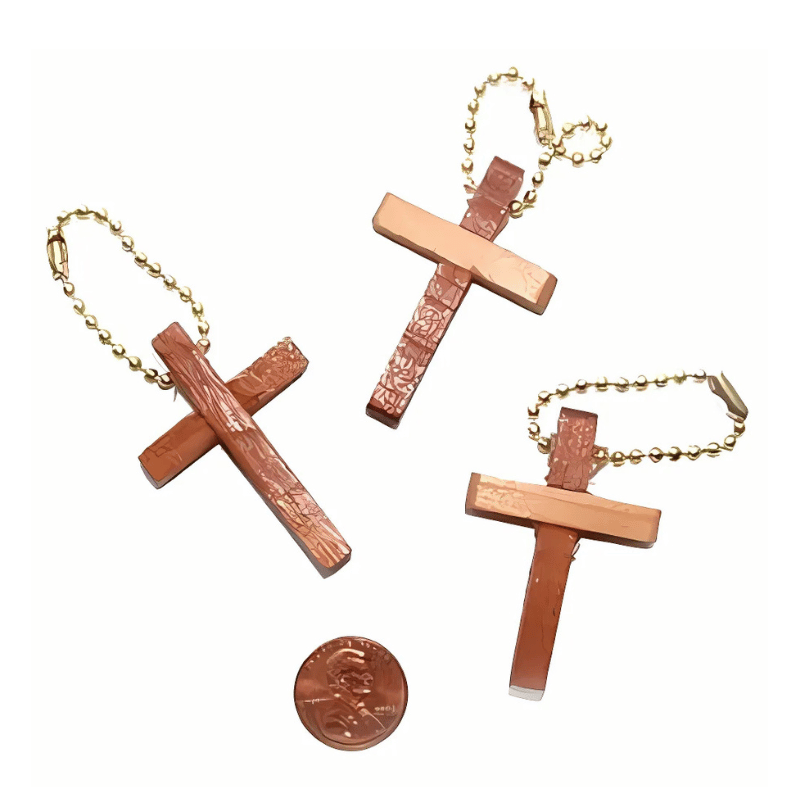 Wooden Cross Key Chains (24 total key chains in 2 bags) 31?› each