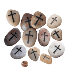Cross Prayer Stones (24 total prayer stones in 2 bags) $1.44 each