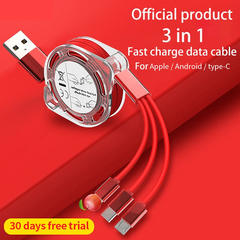 3 In 1 Telescopic USB Cable Type C Cable for Xiaomi
