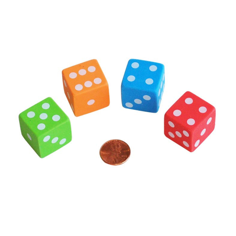 Colorful Dice Erasers (24 total erasers in 2 bags) 43?› each