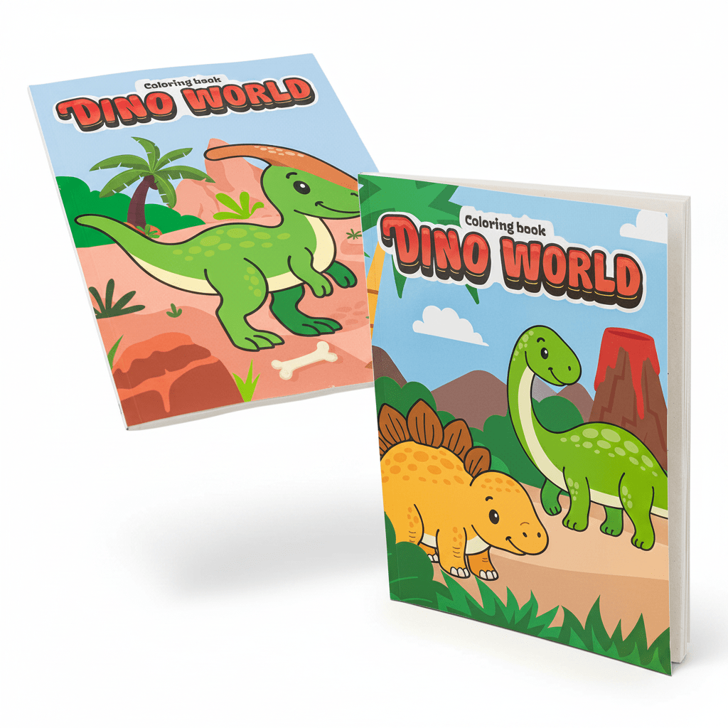 Dino World Coloring Book for Kids ƒ?? 80 Pages of Dinosaur Fun