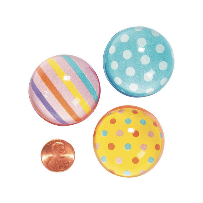 Dots and Stripes Bouncing Balls (24 total balls in 2 bags) 53?› each