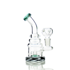 6" Wig Wag Base Water Pipe with 14mm Male Bowl