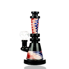 7" Reversal Sticker Water Pipe Color Tube Glass and 14mm Male Bowl
