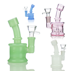 4" Mini Water Pipe Bong with Color Tube Glass and 14mm Male Bowl