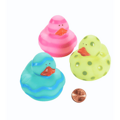 Vinyl Easter Egg Painted Rubber Duckies (24 total ducks in 2 bags) 56?› each