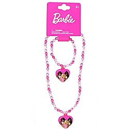 Barbie Necklace & Bracelet Set ƒ?? Hanging Card (2 Assorted Styles)  Sold Individually