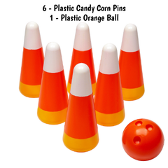 Candy Corn Bowling Set Fall Game (1 Ball and 6 Pins)