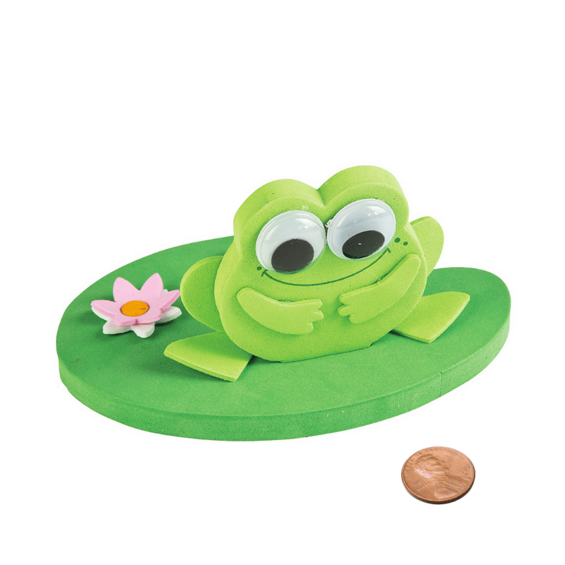 Foam 3D Floating Frog Lily Pad Craft Kit (24 total crafts in 2 bags) 81?› each