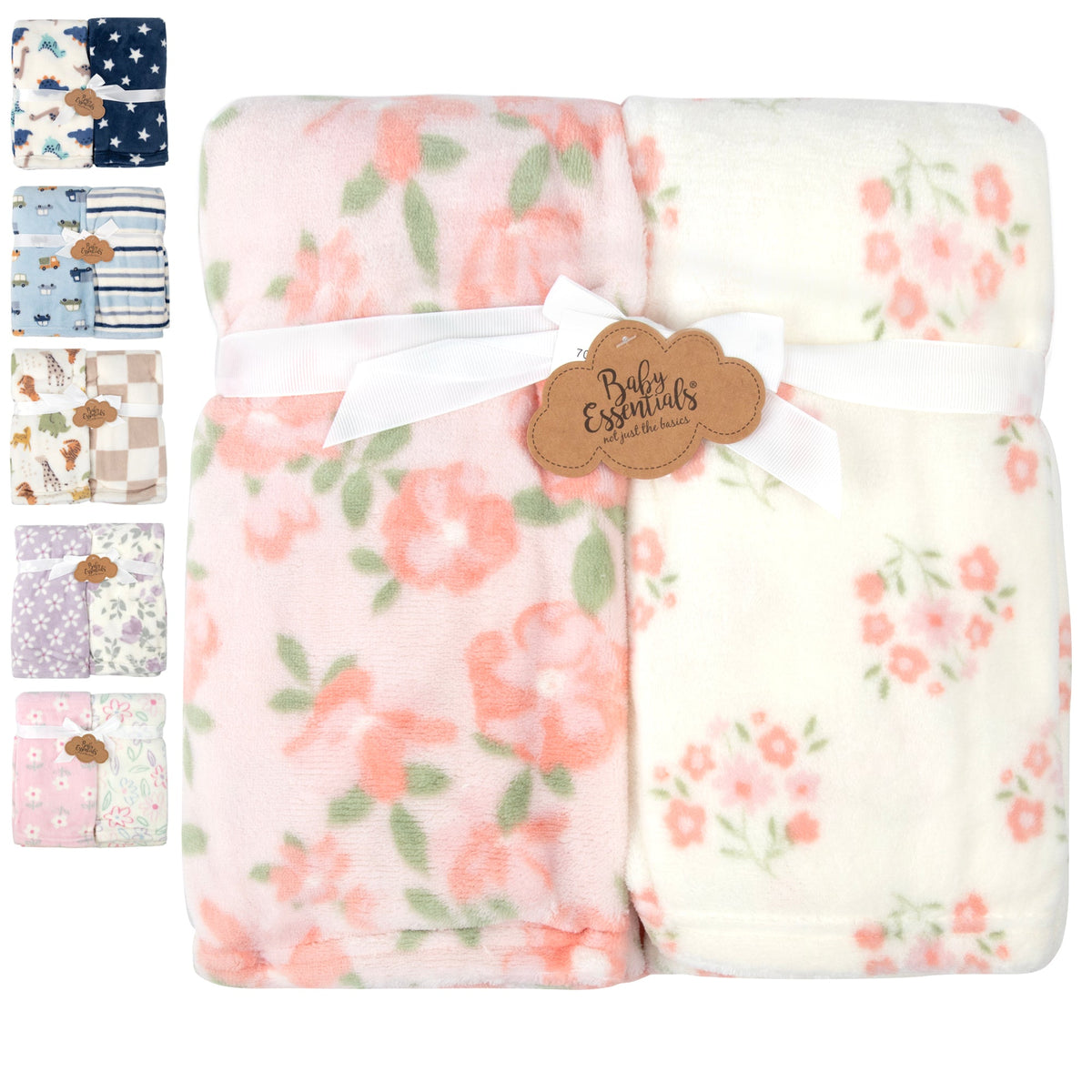 Bulk Baby Plush Themed Blankets 2-Pack 36" x 30"