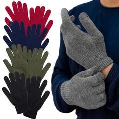 Adult Winter Knit Gloves - 5 Colors