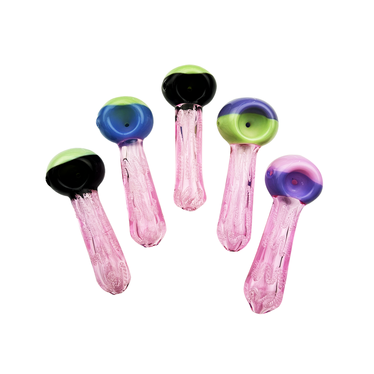 5" Pink Tube Glass Twisting and Slime Tube Art
