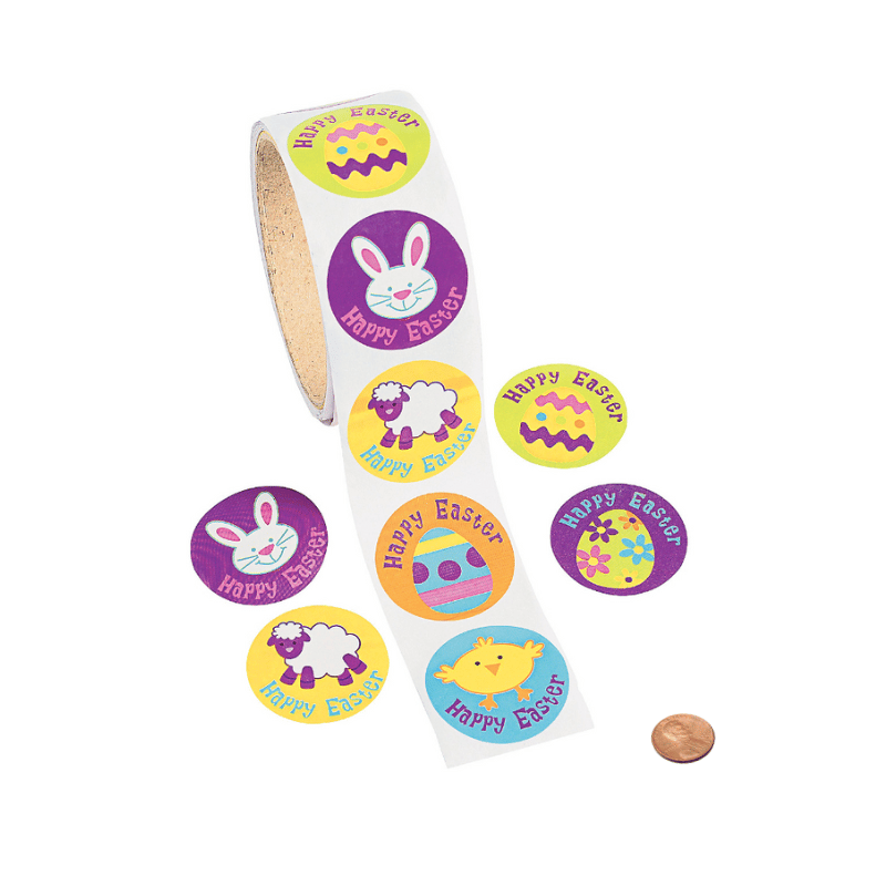Happy Easter Sticker Roll (100 stickers per roll) 3?› each