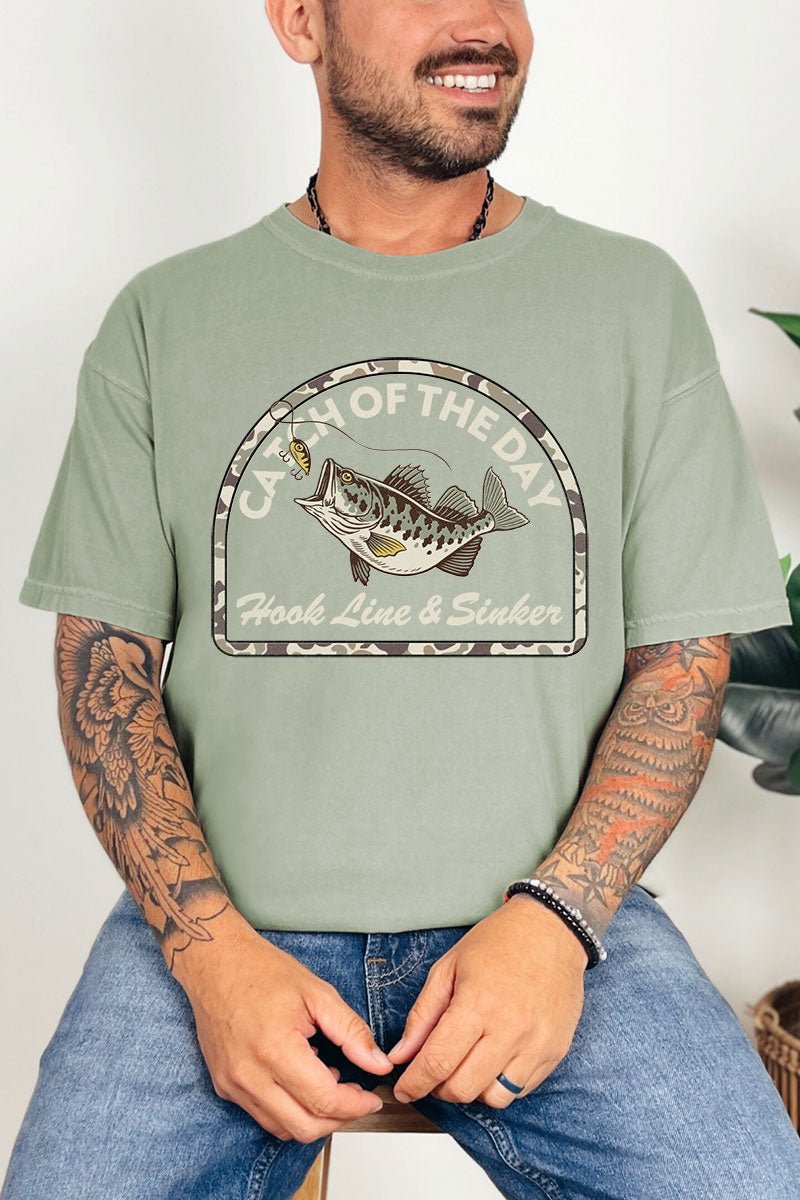 Hook Line & Sinker Cream Comfort Colors Adult Ring-Spun Cotton Tee