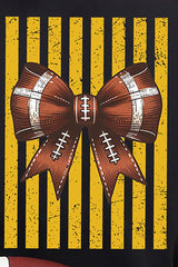 Yellow Gold Varsity Bow Comfort Colors Adult Ring-Spun Cotton Tee
