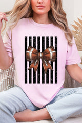 Black Varsity Bow Comfort Colors Adult Ring-Spun Cotton Tee