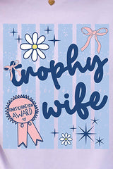 Blue Striped Trophy Wife Comfort Colors Adult Ring-Spun Cotton Tee
