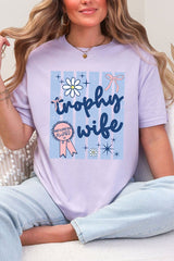 Blue Striped Trophy Wife Comfort Colors Adult Ring-Spun Cotton Tee