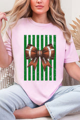 Green Varsity Bow Comfort Colors Adult Ring-Spun Cotton Tee