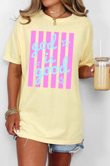 Pastel Pop God Is Good Comfort Colors Adult Ring-Spun Cotton Tee