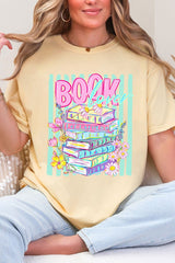 Petals & Paperback Book Lover Comfort Colors Adult Ring-Spun Cotton Tee