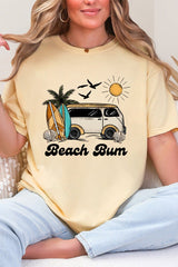 Retro Beach Bum Comfort Colors Adult Ring-Spun Cotton Tee