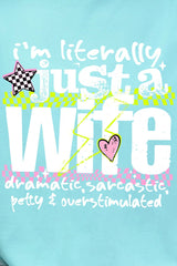 Literally Just A Wife Comfort Colors Adult Ring-Spun Cotton Tee