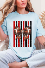 Red & Black Varsity Bow Comfort Colors Adult Ring-Spun Cotton Tee
