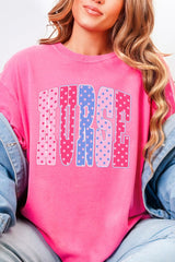 Polka Dot Pop Nurse Comfort Colors Adult Ring-Spun Cotton Tee