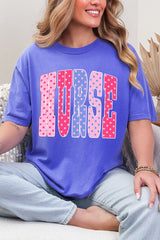 Polka Dot Pop Nurse Comfort Colors Adult Ring-Spun Cotton Tee