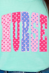 Polka Dot Pop Nurse Comfort Colors Adult Ring-Spun Cotton Tee