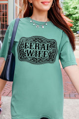 Belt Buckle Feral Wife Comfort Colors Adult Ring-Spun Cotton Tee