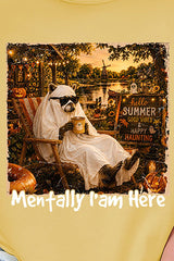 Mentally I Am Here Raccoon Comfort Colors Adult Ring-Spun Cotton Tee