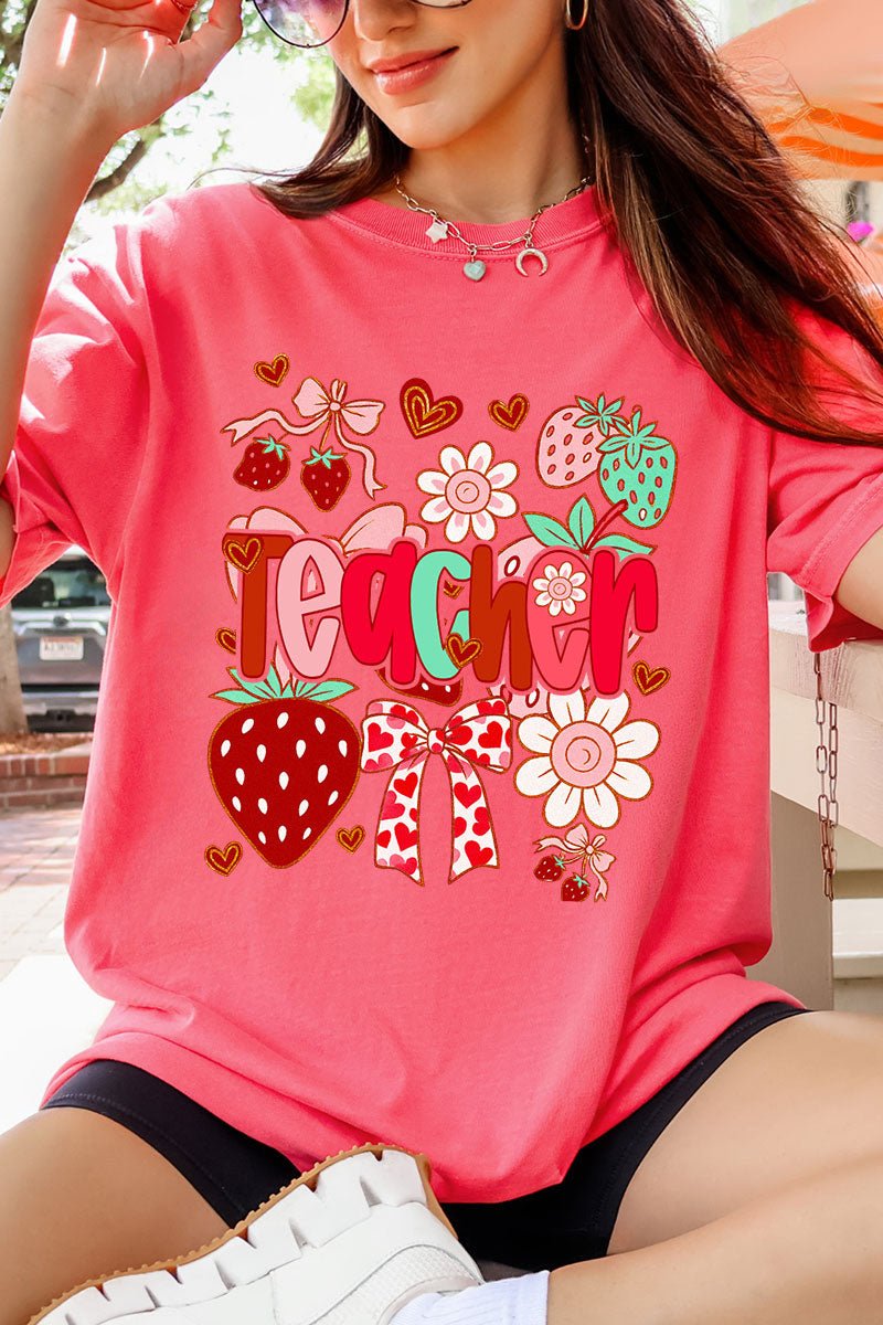 Berry Sweet Teacher Comfort Colors Adult Ring-Spun Cotton Tee