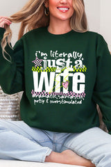 Literally Just A Wife Heavy Blend Crew Sweatshirt