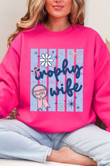 Blue Striped Trophy Wife Heavy Blend Crew Sweatshirt