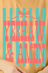 Striped Yeehaw & Amen Ready To Press DTF Transfer