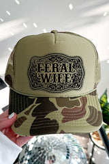 Belt Buckle Feral Wife Otto Foam Front Trucker Hat