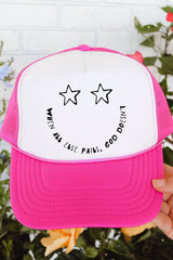 Star Eyes God Never Fails Otto Foam Front Trucker Hat