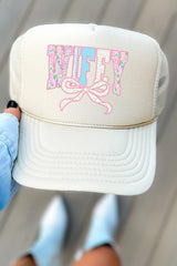 Ribboned Roses Wifey Otto Foam Front Trucker Hat