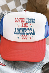 Retro Loves Jesus & America Too Otto Foam Front Trucker Hat