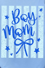 Striped Stars Boy Mom Short Sleeve Relaxed Fit T-Shirt