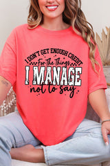 Manage Not To Say Short Sleeve Relaxed Fit T-Shirt